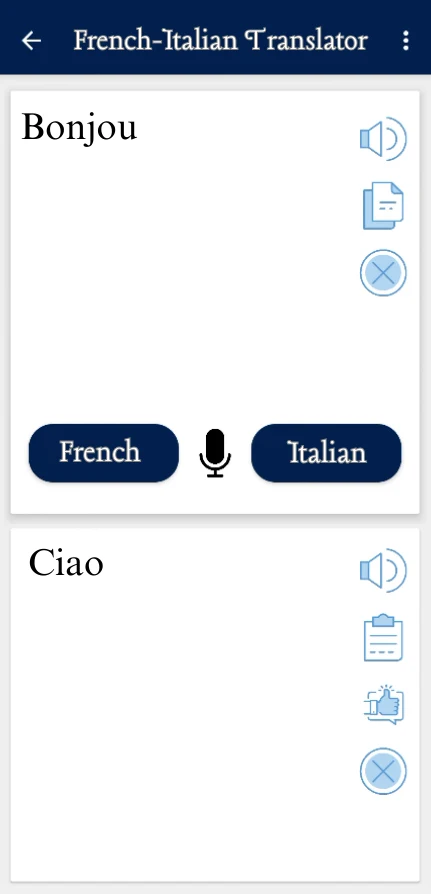 Traducteur Francais Italien screenshot