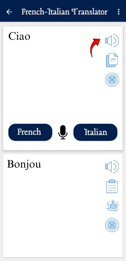 Traducteur Francais Italien screenshot